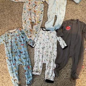 Lot of magnetic me pajamas - with footies and without (3-6 month 12-16pounds)